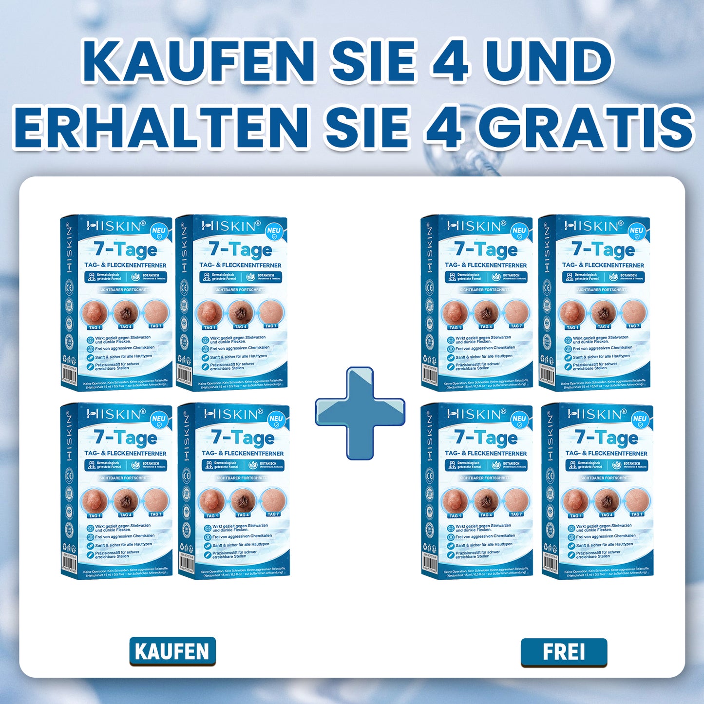 𝐇𝐈𝐒𝐊𝐈𝐍®👩⚕️⭐ 7-Tage-Hautmakel- & Hautanhängsel-Entferner Schmerzfreier Rollerball-Stift zur schonenden Entfernung von Hautanhängseln und Hautflecken – narbenfrei