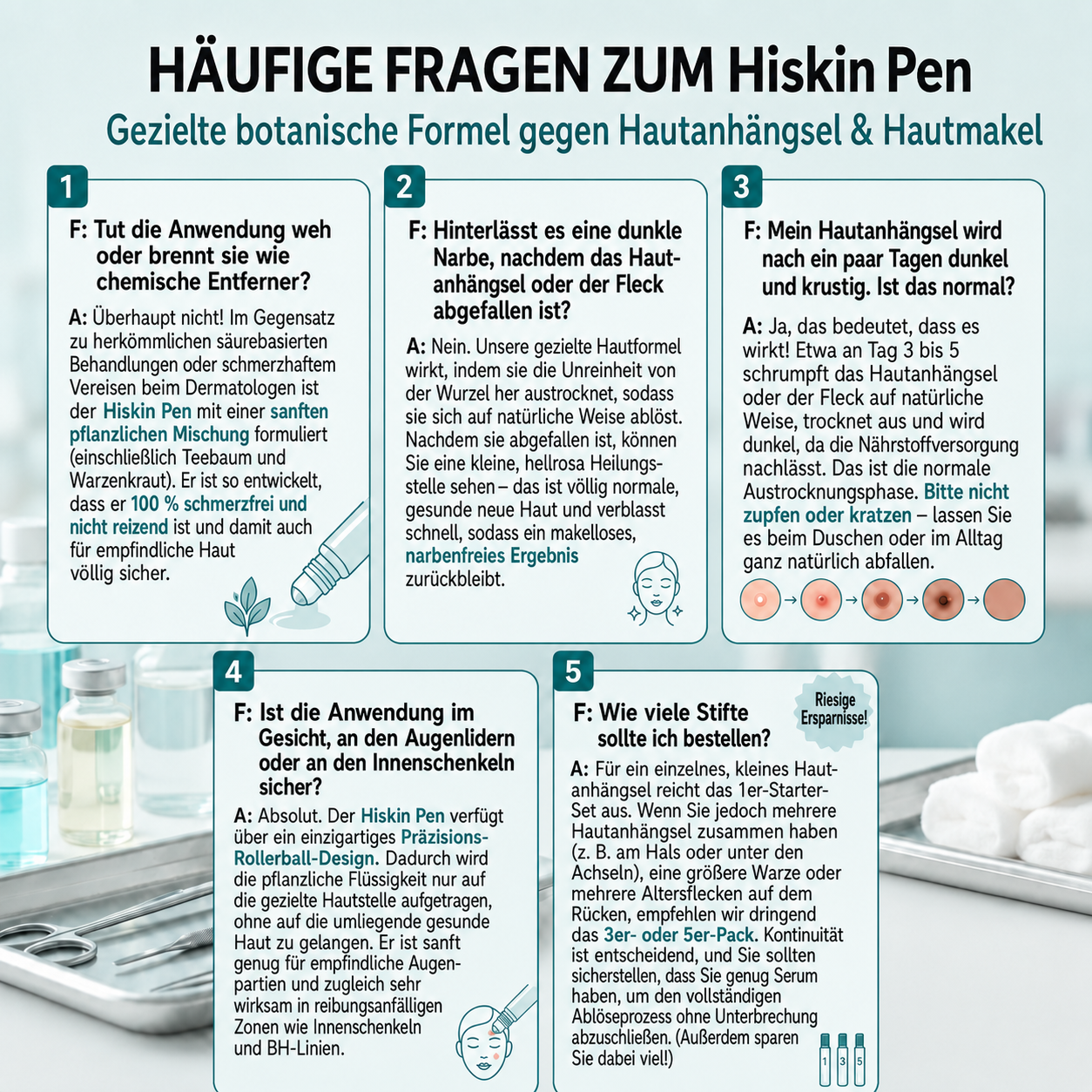HISKIN®👩‍⚕️ 7-Tage-Hautmakel- & Hautanhängsel-Entferner Schmerzfreier Rollerball-Stift zur schonenden Entfernung von Hautanhängseln und Hautflecken – narbenfrei💛