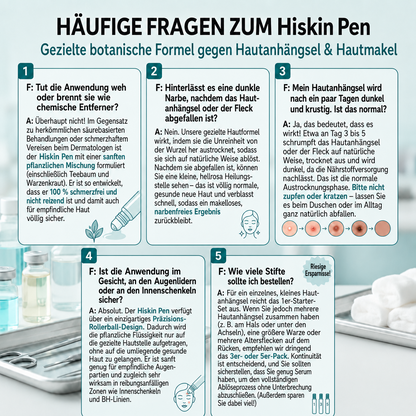 HISKIN®👩‍⚕️ 7-Tage-Hautmakel- & Hautanhängsel-Entferner Schmerzfreier Rollerball-Stift zur schonenden Entfernung von Hautanhängseln und Hautflecken – narbenfrei💛
