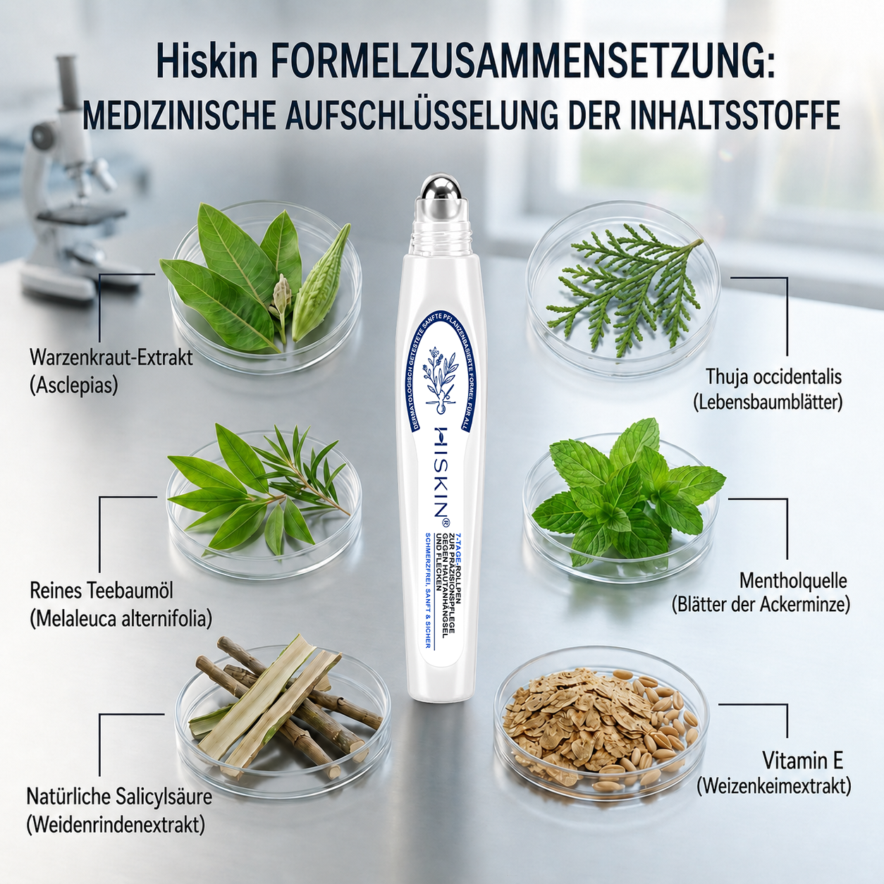HISKIN®👩‍⚕️ 7-Tage-Hautmakel- & Hautanhängsel-Entferner Schmerzfreier Rollerball-Stift zur schonenden Entfernung von Hautanhängseln und Hautflecken – narbenfrei💛